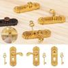 Plate Metal Toy Brass Knobs Dollhouse Lock Key Set Mini Furniture Pull Miniature Door Handles