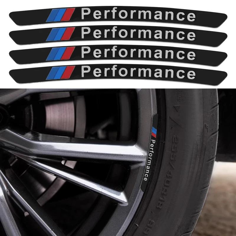 JKGN2 4Pcs Aluminum Car Styling Wheel Hub Badge Tire Rim Stickers For BMW M Emblem E46 E36 E34 F10 E90 F30 E60 F30 E53 E30 E92 E87