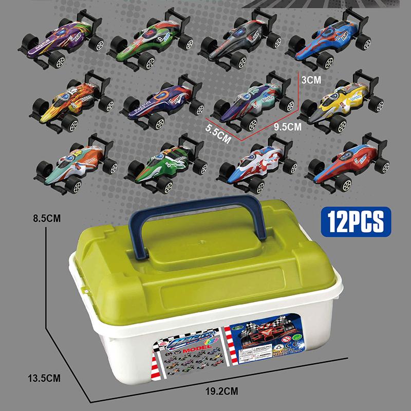 Ящик для хранения игрушек, набор моделей гоночных машинок с откидным верхом, 12/20/50 шт., модели машин, скользящие инерционные транспортные средства, детские игрушки для мальчиков