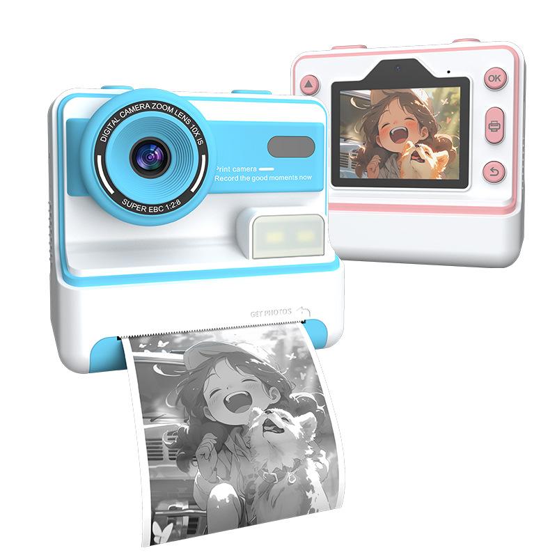 New Print Camera Shoots and Shoots Immediately, Front and Rear Dual Cameras 3000WHD Thermal Paper Printing Photo Digital Camera