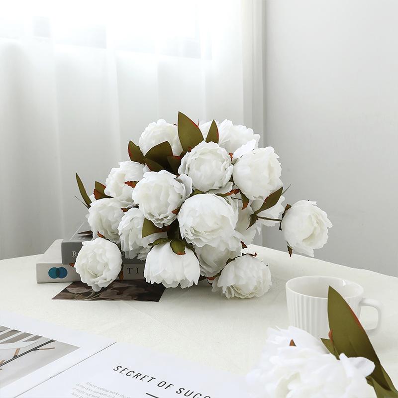 Peony imitation peony simulation flower wedding arrangement photo props fake bouquet