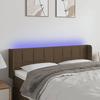 VidaXL LED Headboard Bedroom Furniture Double Bed Accessory Head of Bed Frame Interior Dark Brown 3123237