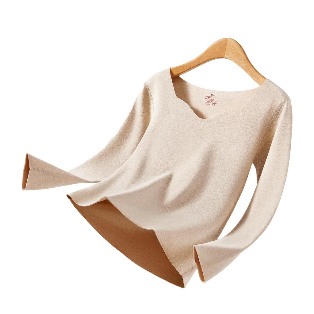 Women's 2025 Seamless Fleece-Lined Antibacterial Turtleneck & Pants Set - Warm Winter Long Johns