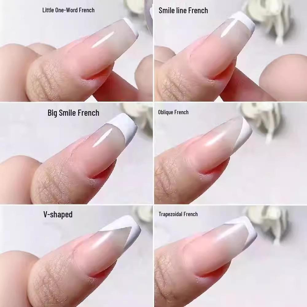 French Tip Nail Stamper - Transparent Silicone Nail Art Tool Set