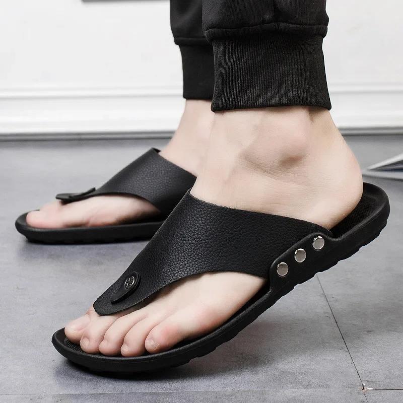 Fashion Summer Men's Flip-flops Men Outdoor Casual Breathable Beach Slippers Trend Non-slip Flat EVA Clip Toe Sandalias Male Shoes