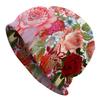 1pc Casual Outdoor Floral Knit Beanie - Vibrant Multicolor Flower Pattern, Durable Knit Fabric, Comfortable Stretch Fit, Leisure Outdoor Hat, Festival