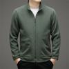 Autumn New Solid Color Top Men's Warm Polar Fleece Jacket Fashionable Warm Top