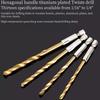 Hex Shank Twist Drill Bit Titanium Woodworking Drill Bit Portable Hole Opener Drill