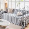 Stripe Chenille Sofa Cover Towel Simplicity Sofa Towel One Piece Furniture Protector for All-season Non-slip Cover Cloth Blanket