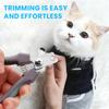 Портативные кусачки для ногтей питомцев, безопасные кусачки для когтей кошек с защитным устройством для предотвращения чрезмерного срезания, инструмент для груминга кошек и собак