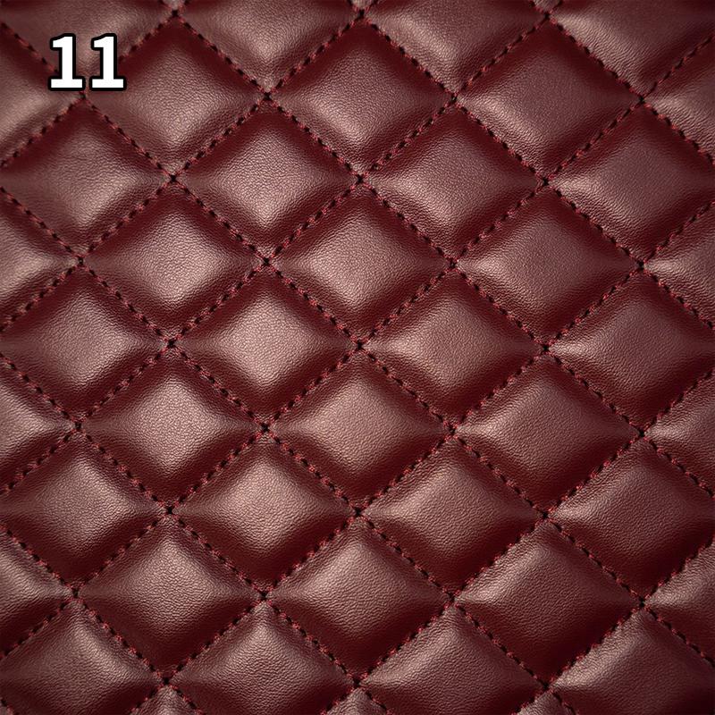 Высококачественная толстая губчатая стеганая искусственная кожа с вышивкой в клетку искусственная искусственная кожаная ткань для обивки мебели автомобиля своими руками
