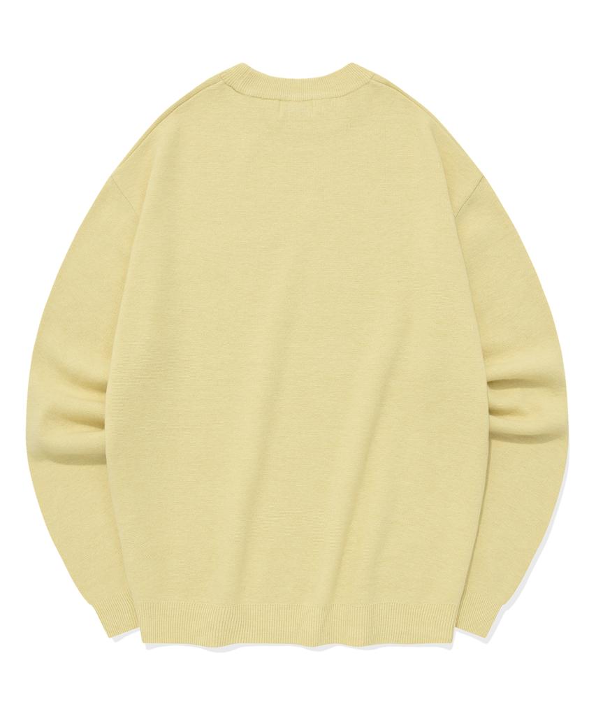 COVERNAT Lambswool Round Knit Yellow