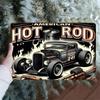 Винтажная металлическая плакат Hot Rod Настенное искусство Ретро Декор гаража 8x12 дюймов