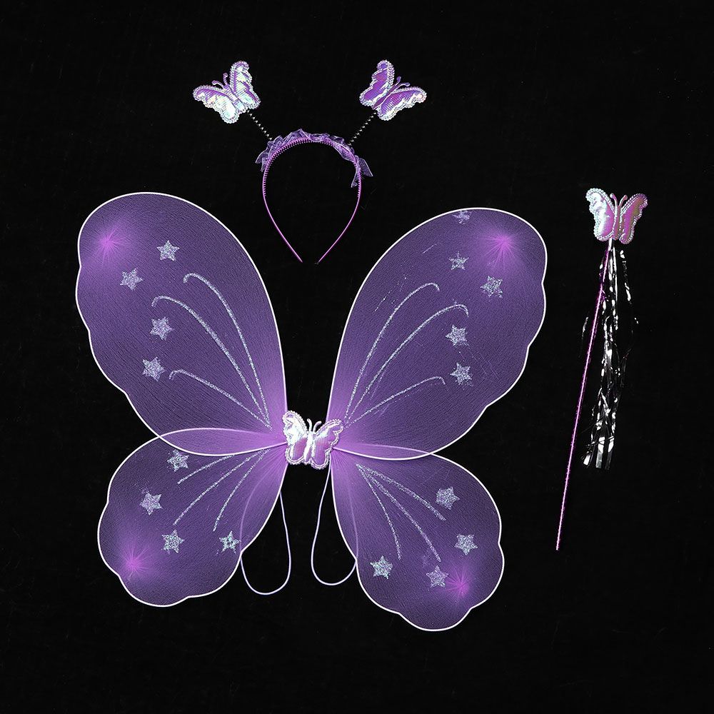 Cosplay Ladies Party Decor Butterfly Wings Princess Hair Hoop Fancy Dress Set Fairy Wand