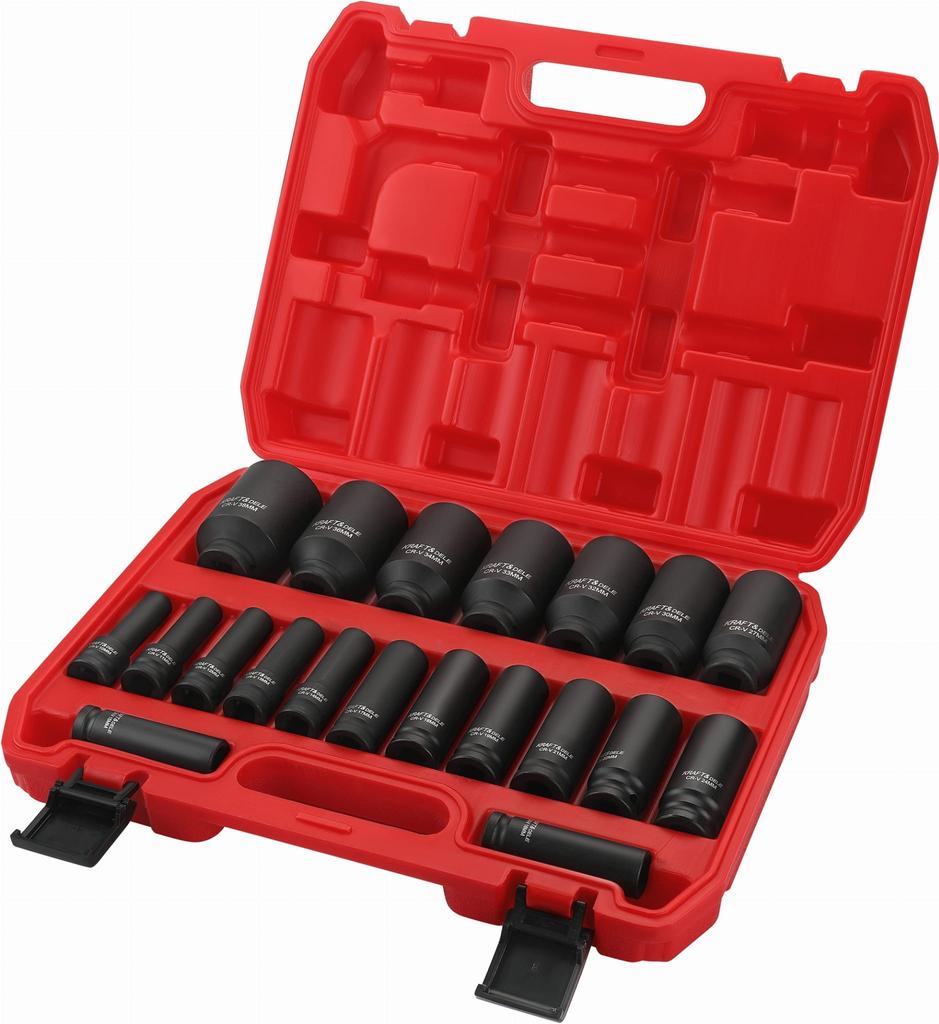 Impact socket set 20 pcs 1/2" 10-38 mm KD11794