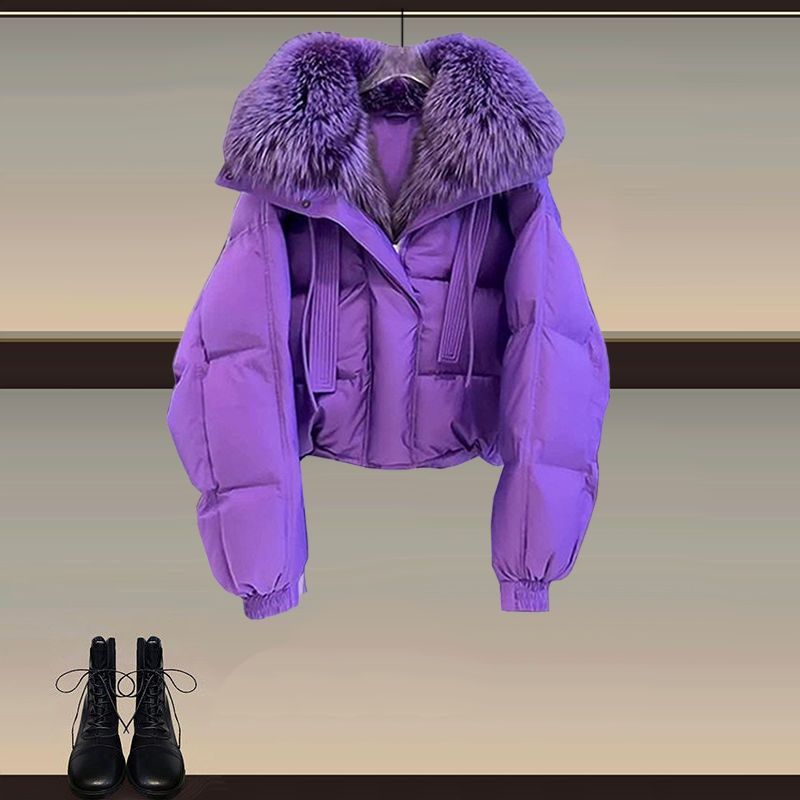 Women's Autumn Winter Big Size Short Jacket Padded Loose Zip Paragraph Warm