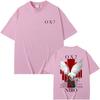 Men Women Rapper Niro OX7 Album Pattern Printed T-shirt Hip-hop Fashion Pop Music Casual Cotton Short Sleeved Street Wear