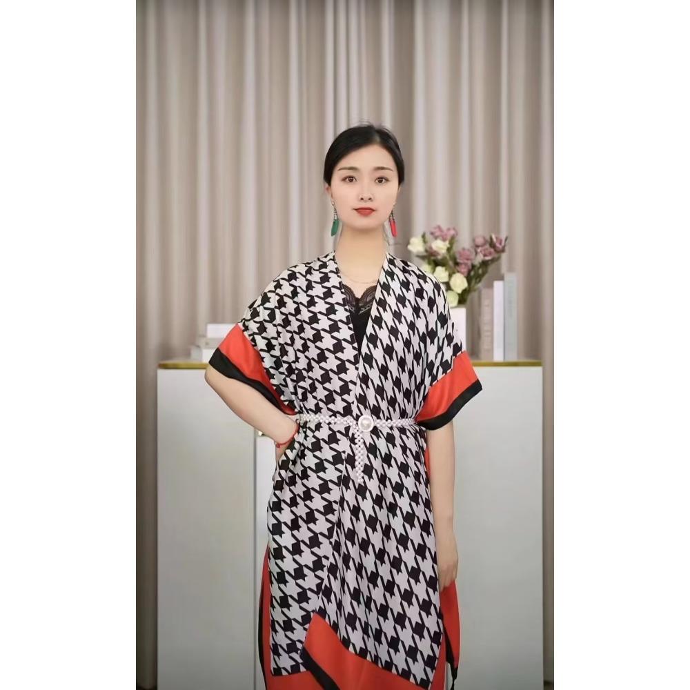 Соленое озеро Чака Туризм на Северо-Западе Этнический стиль Шарф Шелковый шарф Женский Летний Приморский Пляжный Платок Солнцезащитный Тонкий