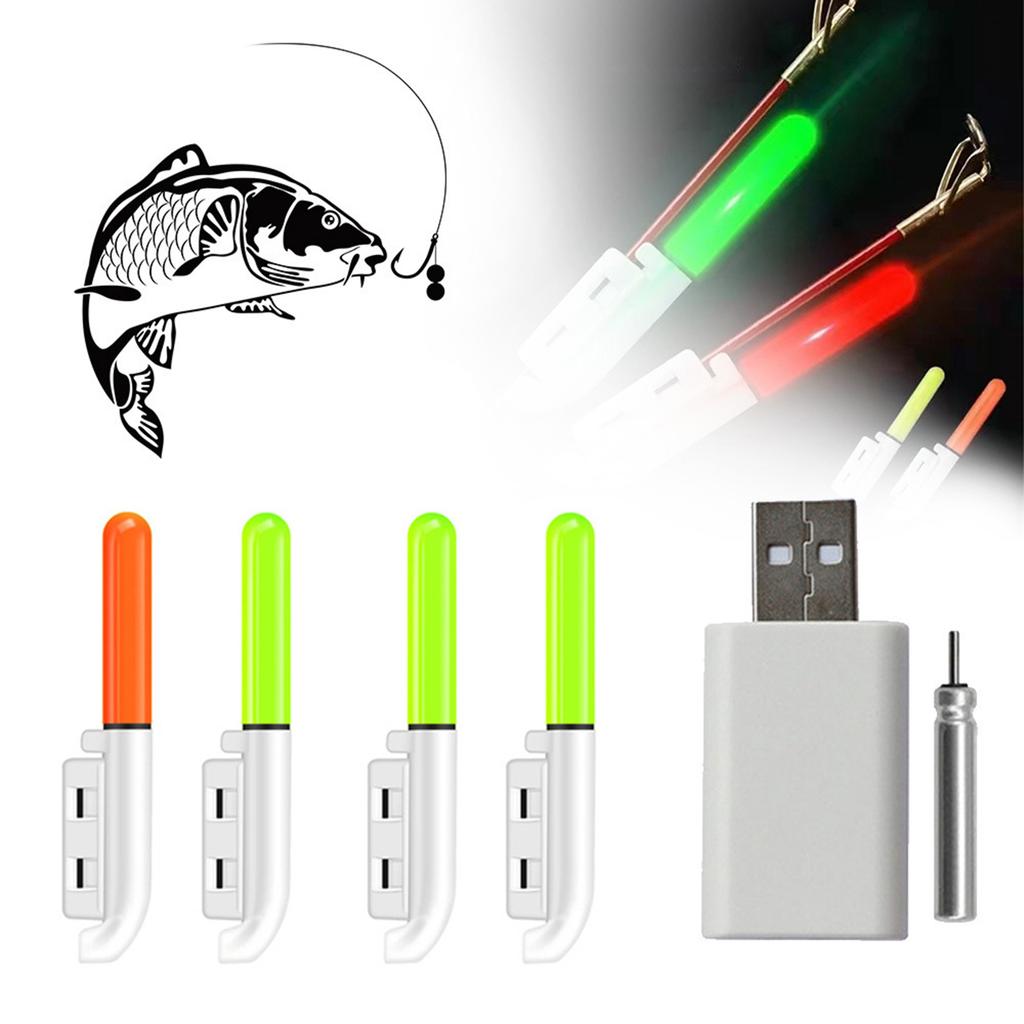 Рыбалка Светящиеся палочки Светодиодная Ночная Рыболовная Удочка с Перезаряжаемой Батареей Светящаяся Лампа Кончик Удочки Светящаяся Трубка Рыболовные Снасти Инструмент