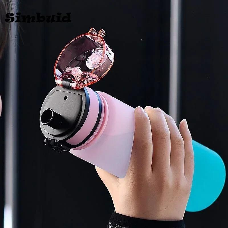 500ml/650ml/1000ml Active Water Bottle Leak Proof Colorful Plastic Cup Drinking for Outdoor Use Travel Lightweight Gym Fitness Jugs