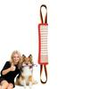Multi Color Jute Dog Tug Toy Bite Pillow Bite Stick Tear Resistant Chew Training for Large Medium All Breed Interactive Tug