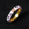 Enamel Colored Glue Ring European and American Tree Vine Colored Leopard Print Butterfly Insect Colorful Ring