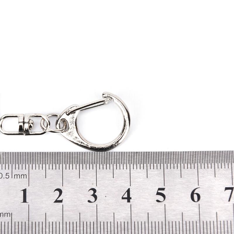 10 шт. DIY полированный серебряный брелок разъемное кольцо короткая цепь