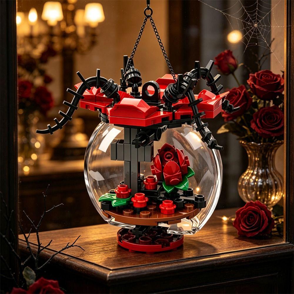 Red Spider Building Blocks Ornaments One-Eyed Monster DIY Assembly Toy  Halloween