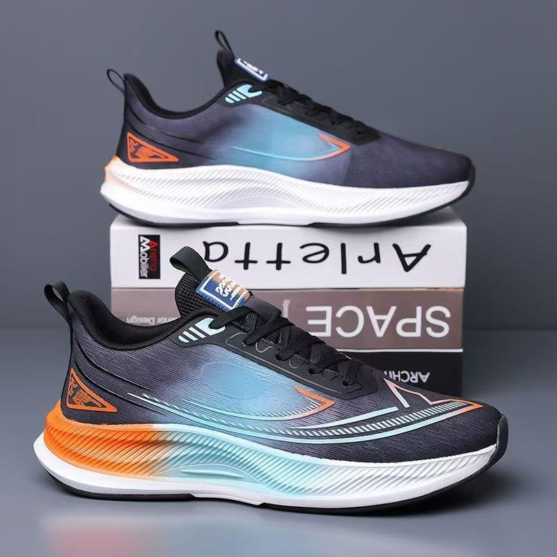 Весенняя мужская обувь сетка рыболовная дышащая модная уличная трендовая легкая универсальная беговые кроссовки