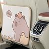 Противоударный коврик для автомобильного сиденья Симпатичный чехол для заднего сиденья автомобиля Capybara из искусственной кожи Большой протектор для заднего сиденья автомобиля