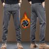 Men Winter Fleece Warm Corduroy Pants Youth Plus Size Warm Slim Thicken Casual Trousers