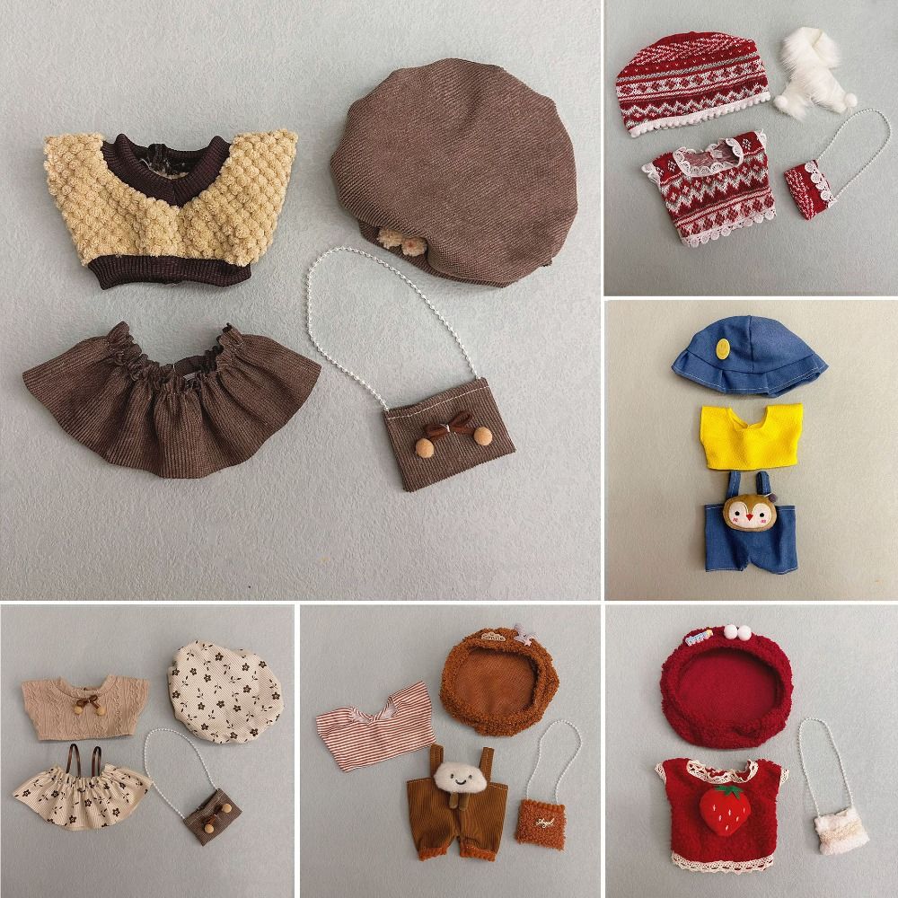 20 см хлопковая кукла милые платья принцессы плюшевые куклы одежда платья юбка украшения юбка с мультяшной повязкой на голову аксессуары