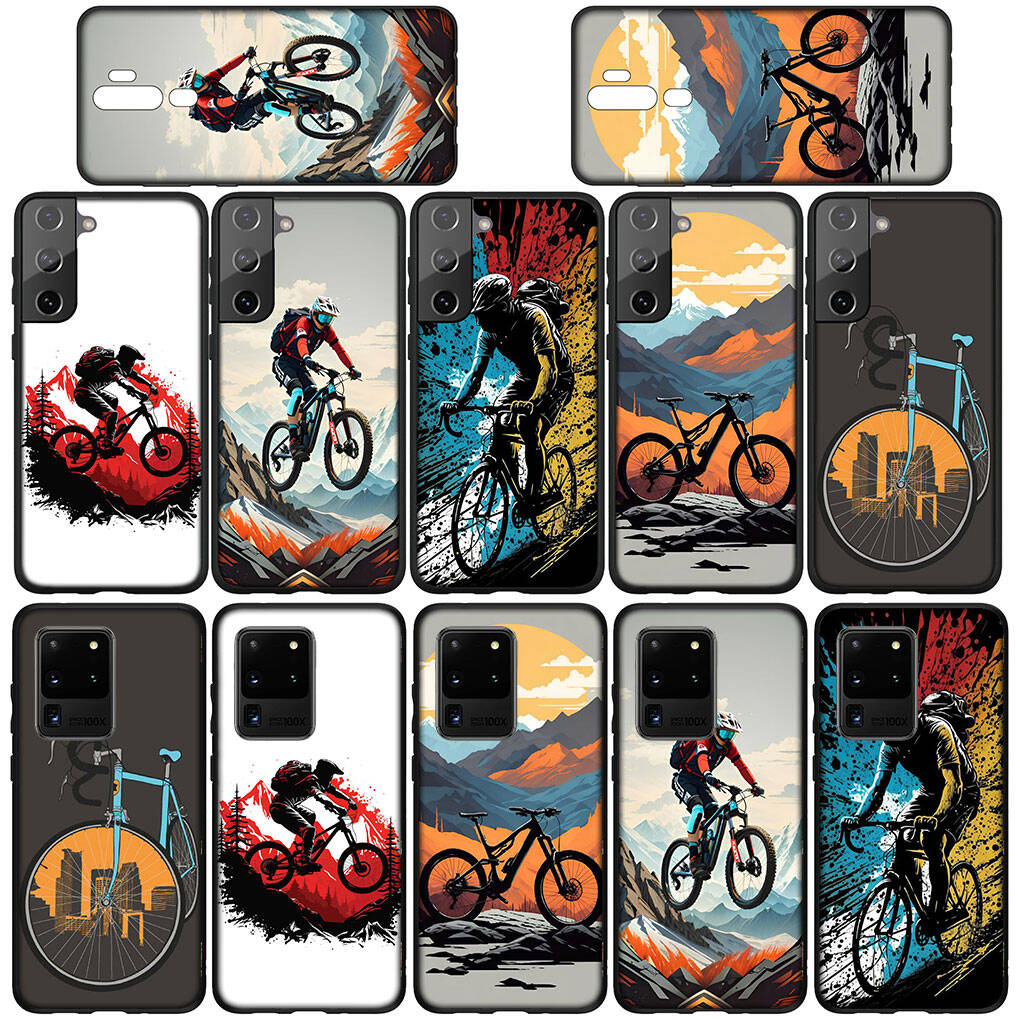 Чехол для телефона Samsung Galaxy S25 S23 S22 S24 Ultra FE A05 A06 A15 A16 A36 A37 A35 A54 A55 A56 A57 A25 A26 A53 Обои Горный Велосипед Велоспорт Чехол