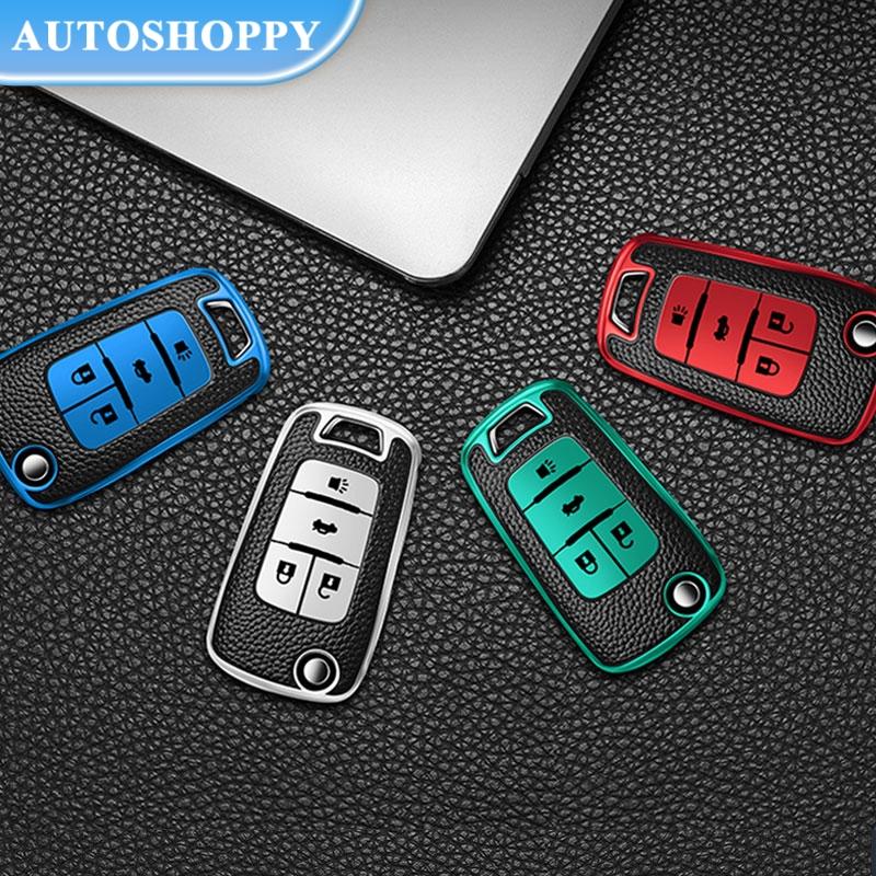 New Design TPU Leather Car Flip Key Case Cover Shell For Chevrolet Cruze Aveo Trax Sail Malibu Captiva Opel Vauxhall Astra J Corsa Insignia Mokka