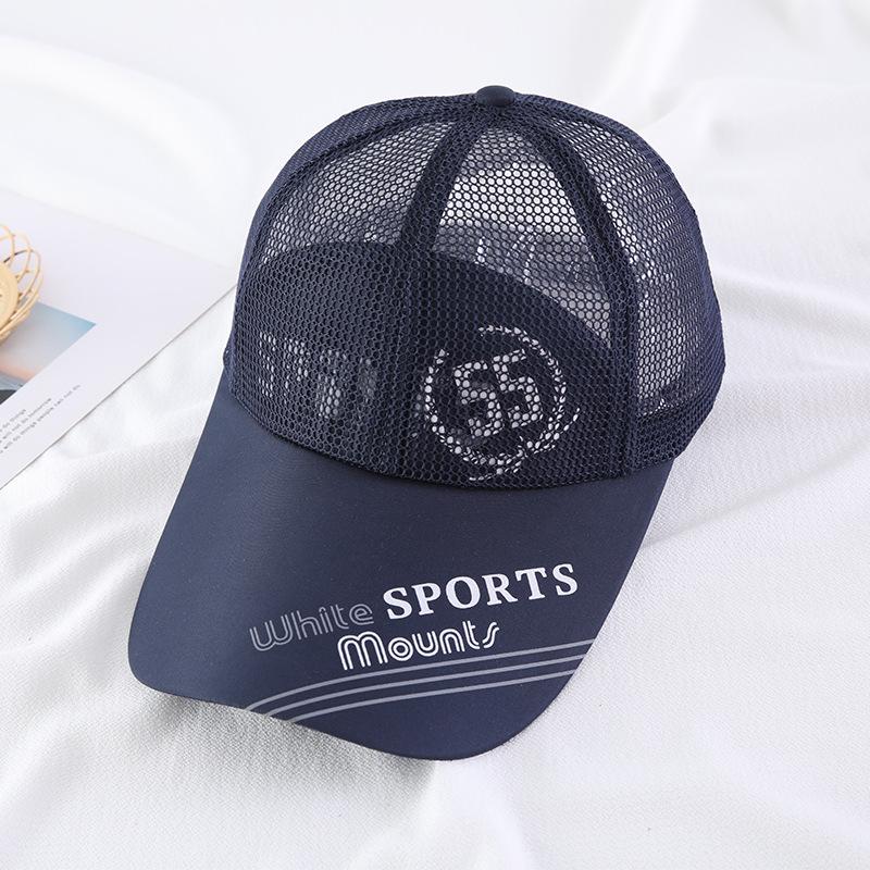 Hat, summer men's Korean version of outdoor sports breathable sun hat sun protection baseball net hat, fishing hat sun hat