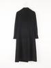 Lbyl Wool Black Gold Button Double Coat