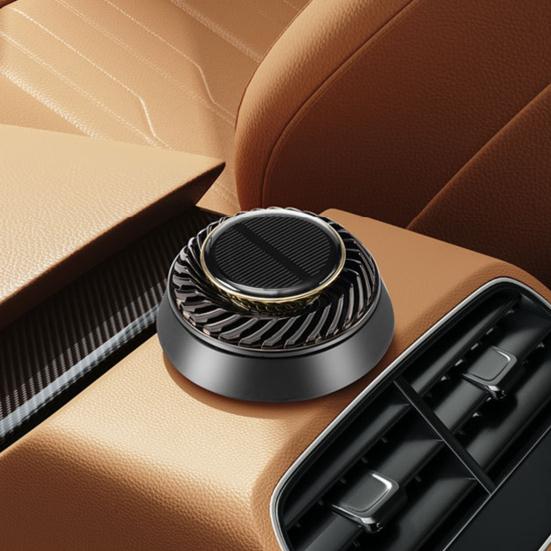 Solar Car Air Freshener Automatic Rotatable Long Lasting Fragrance Air Purifying Auto Aromatherapy Diffuser Ornament Car Interior Accessories