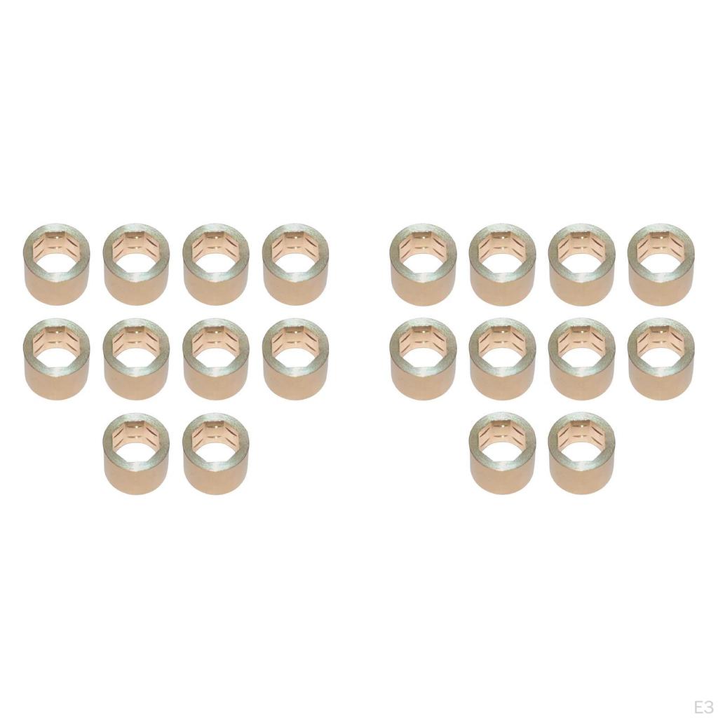 10 Pieces Billiard Cue Copper Ferrule Portable Pool for Repair