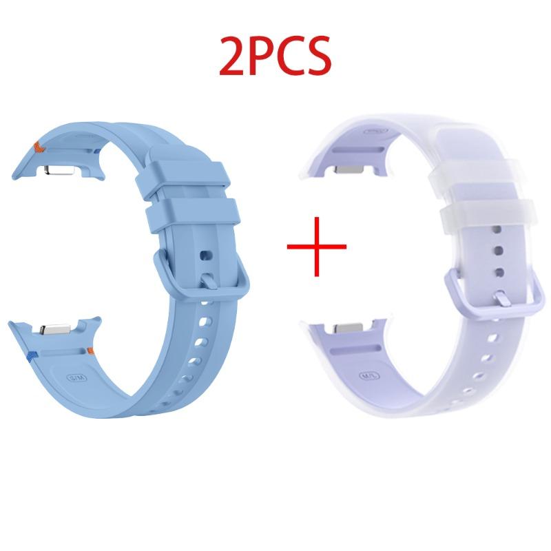 1-2 шт. Силиконовый спортивный ремешок для Samsung Galaxy Watch 9 8 40 мм 44 мм Легкий модный ремешок для Galaxy Watch 8 Classic 46 мм