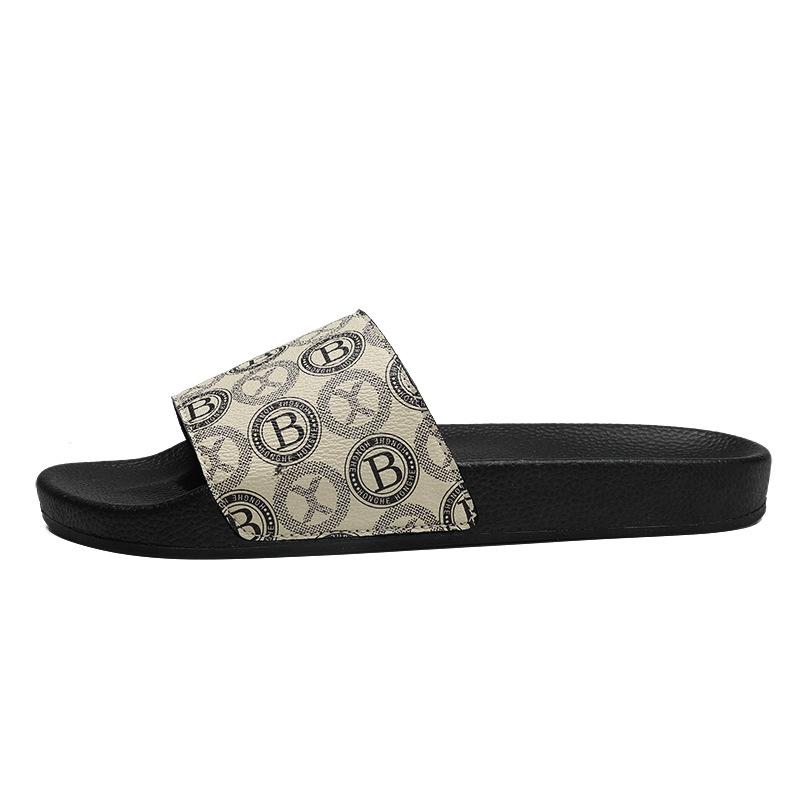 2025 New One-word Slippers Men's Outdoor Sandals Indoor Home Korean Version Non-slip Home Slippers Slippers