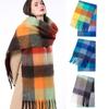 Women Plaid Scarf Winter Warm Shawl and Wrap Bandana Pashmina Long Tassel Female Foulard Thick Blanket