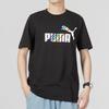 Puma Футболка с коротким рукавом и круглым вырезом с принтом логотипа бренда Rainbow, мужская, черная 676671-01