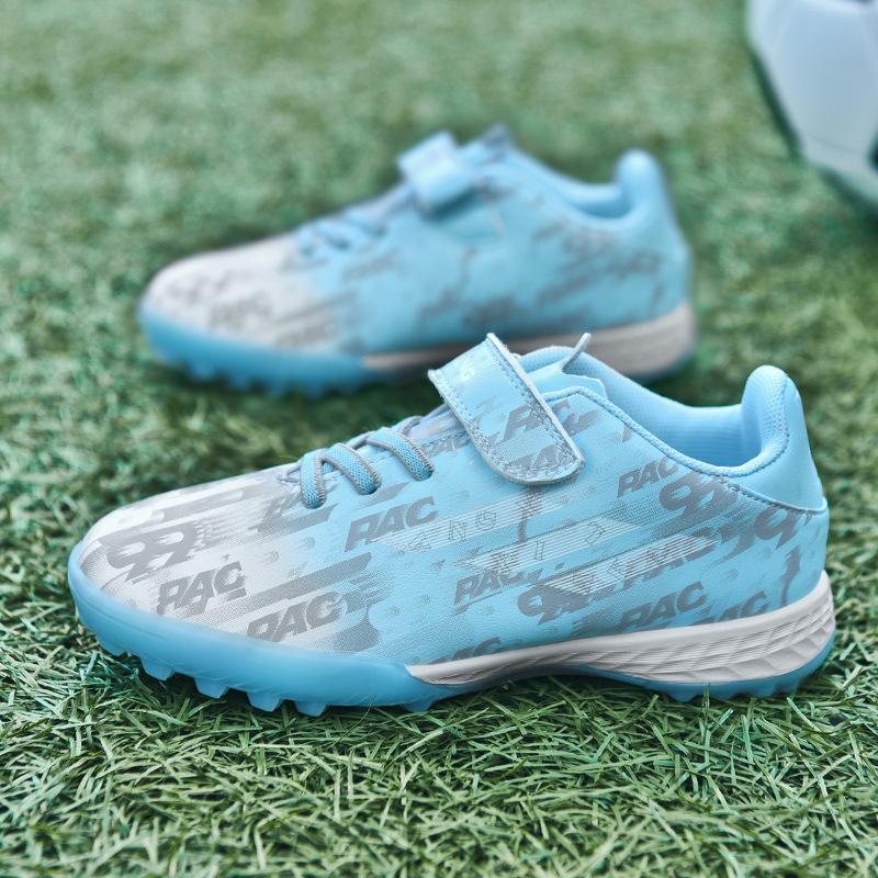 Football shoes girls students TF broken nails indoor children leather foot game training sports shoes batch hair