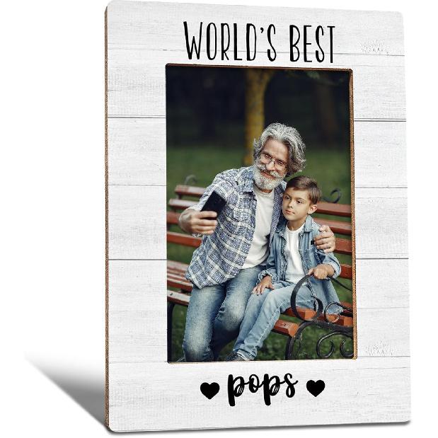 World's Best Auntie Picture Frame, Mother's Day Birthday Gifts for Auntie Grandma, Best Grandma Photo Frame 4X6, Grandmother Gifts Wooden Photo