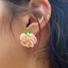 FANTASTIC PLANET leaf flower beads earrings (3colors)