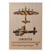 RAF Wood Effect A3 Wall Plaque - Lancaster Bomber