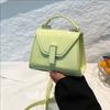 Trendy Portable Small Square Bag Women'S Simple Commuter Oblique Span Bag Solid Color Foreign Style Shoulder Bag