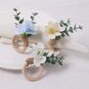 4pcs Silk Flower Napkin Rings Handmade Napkin Buckles Vintage Napkin Holders  Table Decorative