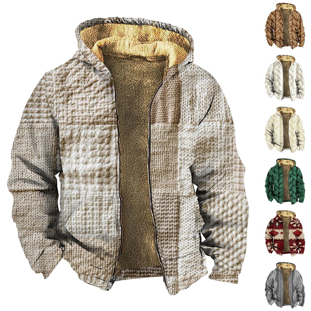 Men's Thickened Button Double Pocket Jacket With Pocket Insert Cotton Jacket