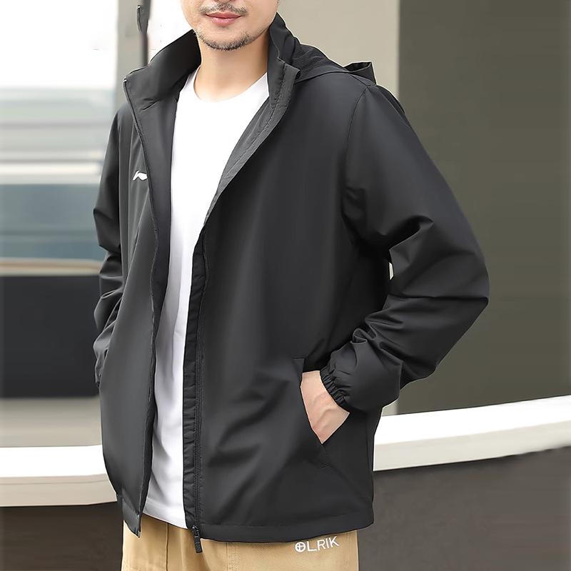 Li Ning Trench Coat Men's Black YFDT201-1